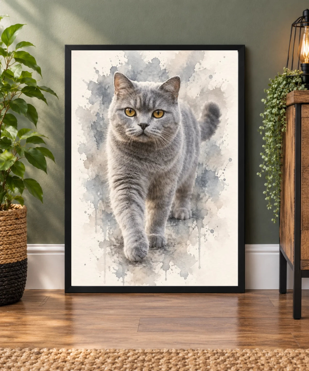 Minimalist Black Frame Interior Vignette